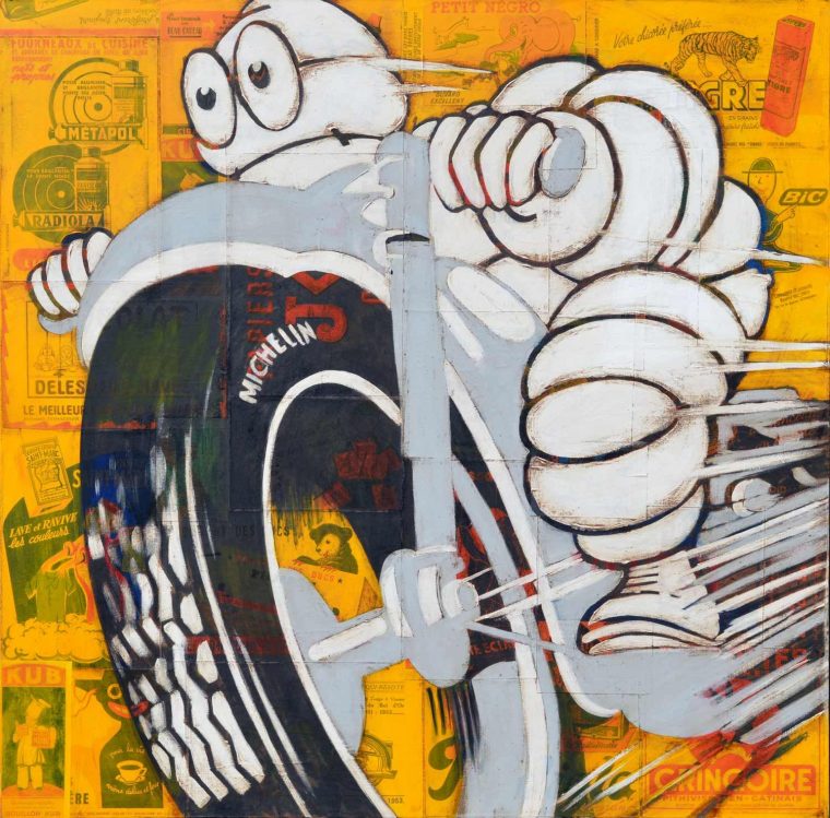 Michelin Man On A Grey Motorcycle serapportantà Mineur D Or