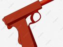 Militaire Pistolet De Police Dessin Animé Pistolet Rouge, De destiné Comment Dessiner Un Fusil