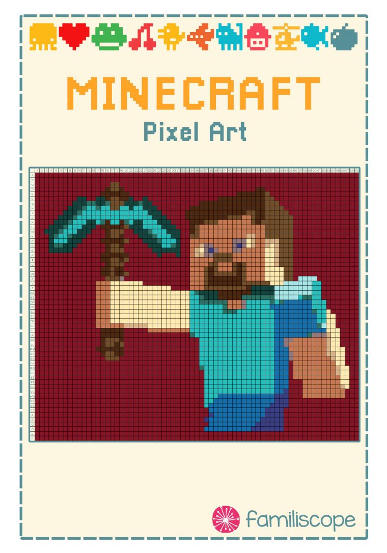 Minecraft Dessin Pixel A Imprimer Et A Colorier encequiconcerne Modele Dessin Pixel