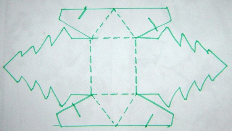 Mini Boite "sapin" (Gabarit) à Patron Pour Boite En Carton