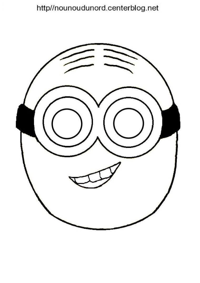 Minion Masque À Imprimer À Colorier Ou En Couleur intérieur Coloriage De Carnaval A Imprimer Gratuit