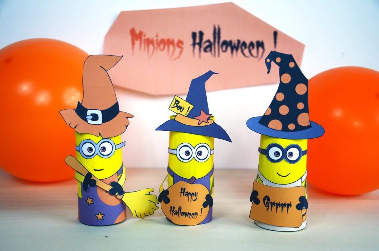 Minions Dhalloween – Activité Manuelle – Bricolage Enfant destiné Activité Manuelle En Papier