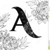 Modèle De La Lettre A D'alphabet De Fleur Illustration De avec Modele De Lettre Alphabet