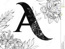Modèle De La Lettre A D'alphabet De Fleur Illustration De tout Modele Lettre Alphabet