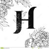 Modèle De La Lettre H D'alphabet De Fleur Illustration De avec Modele De Lettre Alphabet