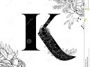 Modèle De La Lettre K D'alphabet De Fleur Illustration De avec Modèle D Alphabet