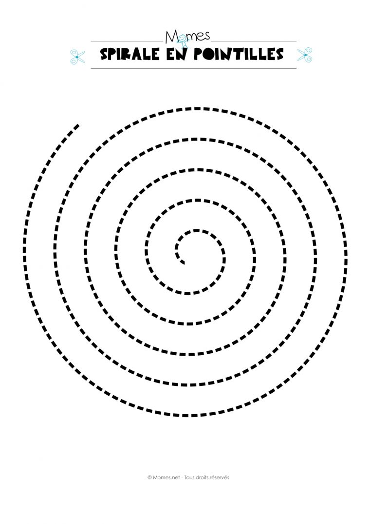 Modèle De Spirale En Pointillés – Momes tout Graphisme Maternelle A Imprimer Gratuit