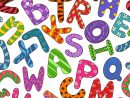 Modèle Sans Couture Avec L'alphabet Coloré D'enfants pour Modèle D Alphabet