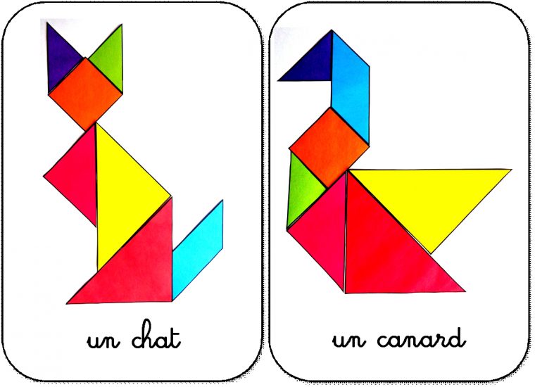 Modèles Pour Jeu Tangram À Imprimer: Maternelle,ms,gs,cycle avec Tangram À Découper