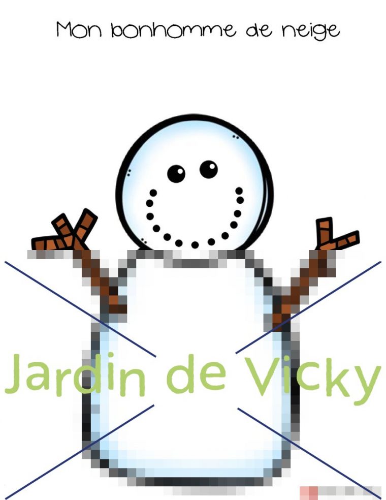 Mon Bonhomme De Neige | Jardin De Vicky encequiconcerne Bonhomme De Neige À Découper