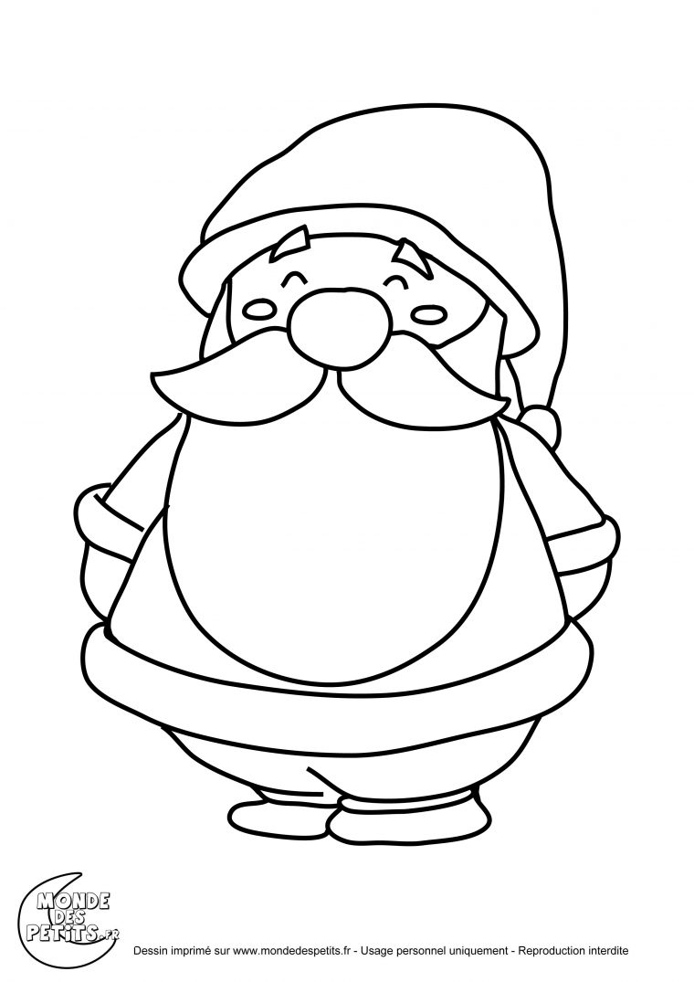 Monde Des Petits – Coloriages À Imprimer à Coloriage Pere Noel À Imprimer Gratuit