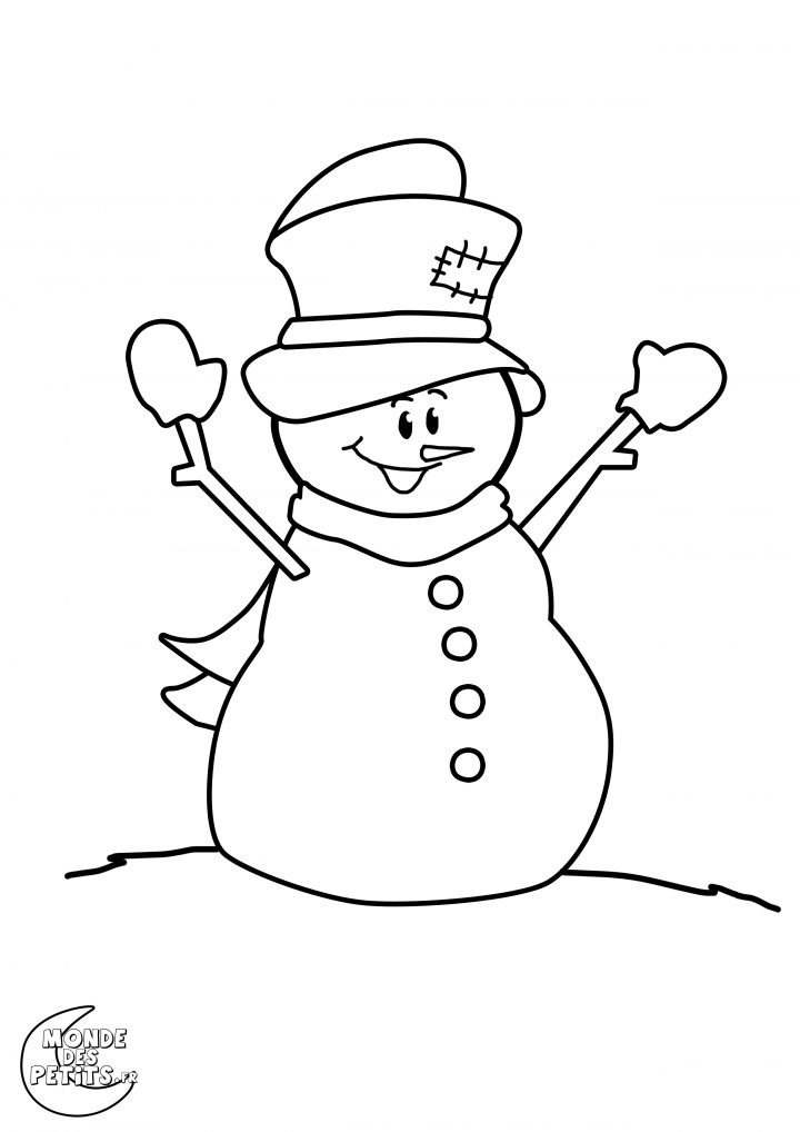 Monde Des Petits – Coloriages À Imprimer à Dessin Bonhomme De Neige A Imprimer