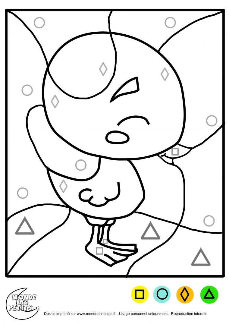 Monde Des Petits – Coloriages À Imprimer dedans Coloriage Codé Moyenne Section