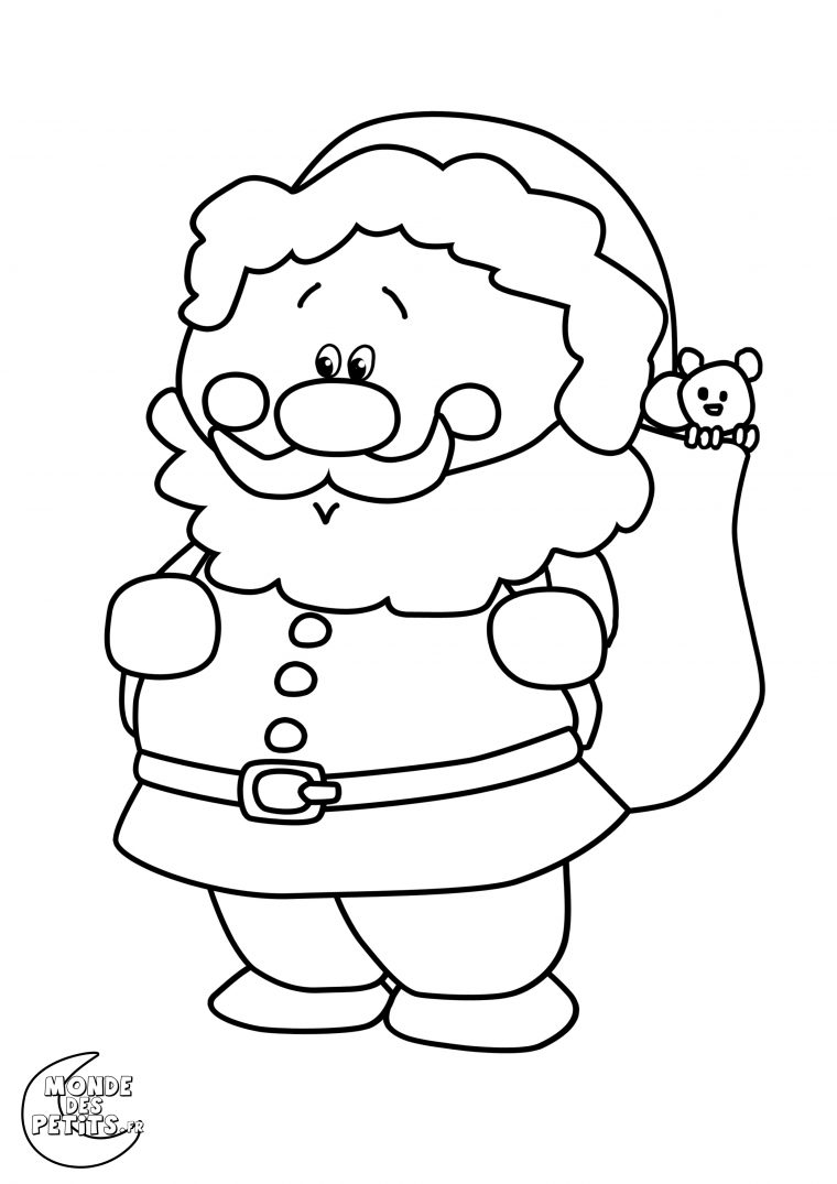 Monde Des Petits – Coloriages À Imprimer dedans Coloriage De Père Noel Gratuit A Imprimer