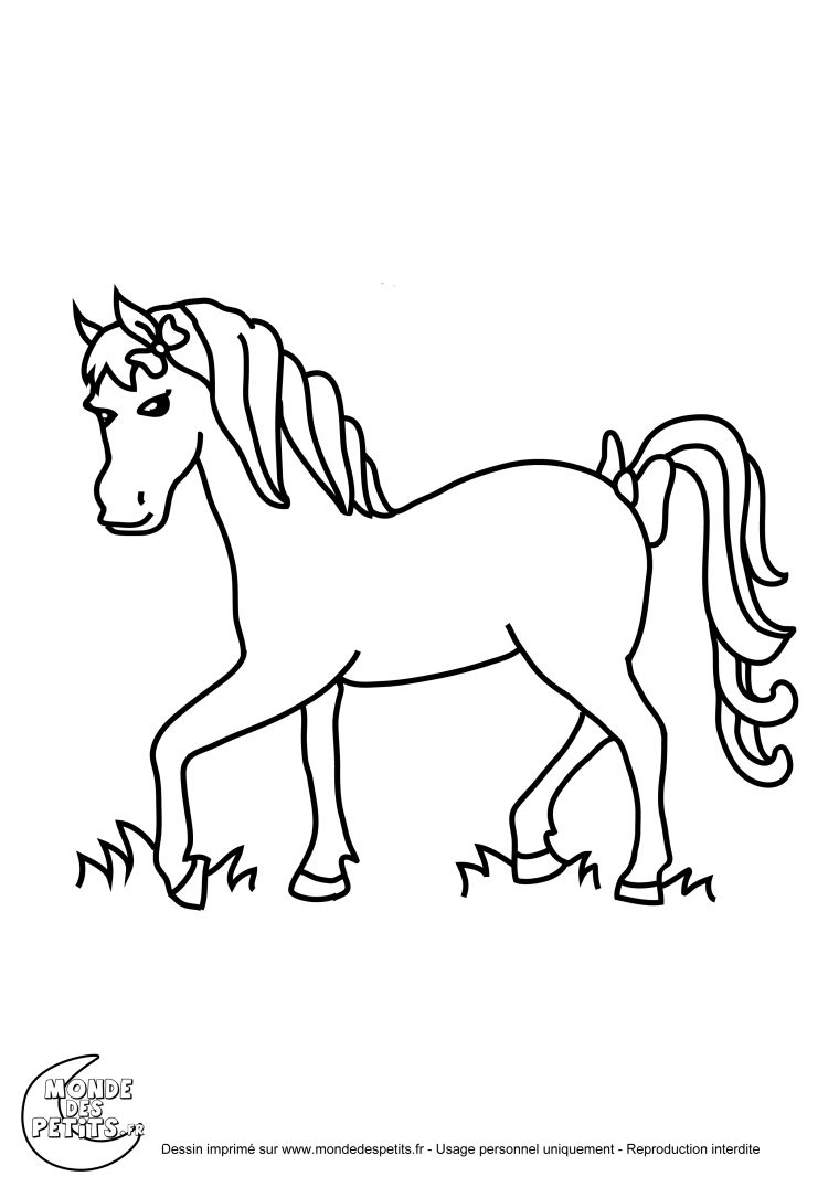 Monde Des Petits – Coloriages À Imprimer dedans Dessin De Cheval A Colorier