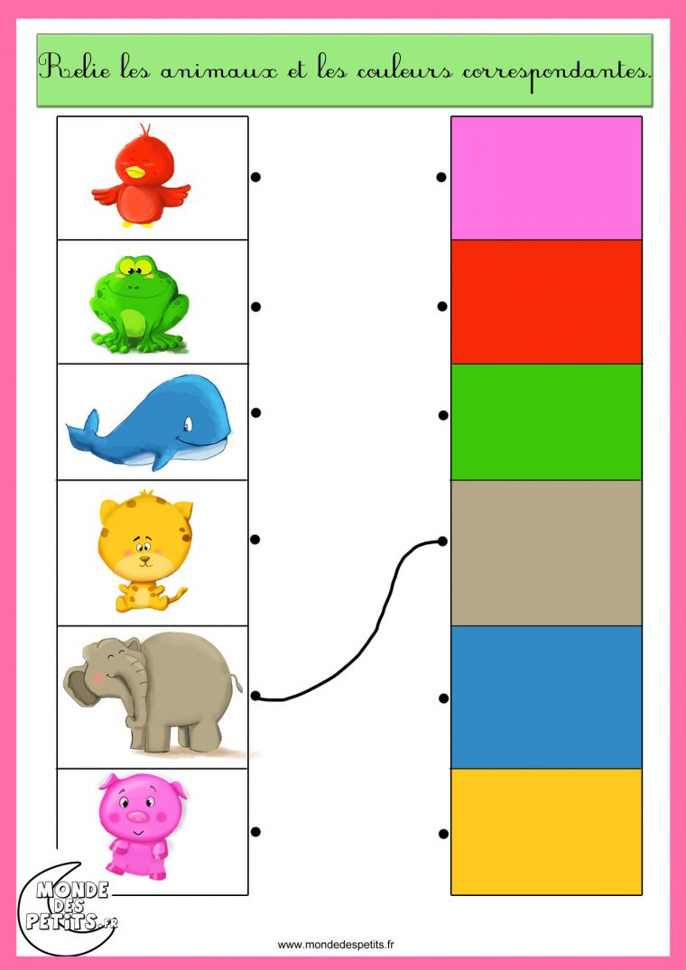 Monde Des Petits – Fiches avec Jeux Pour Apprendre Les Couleurs