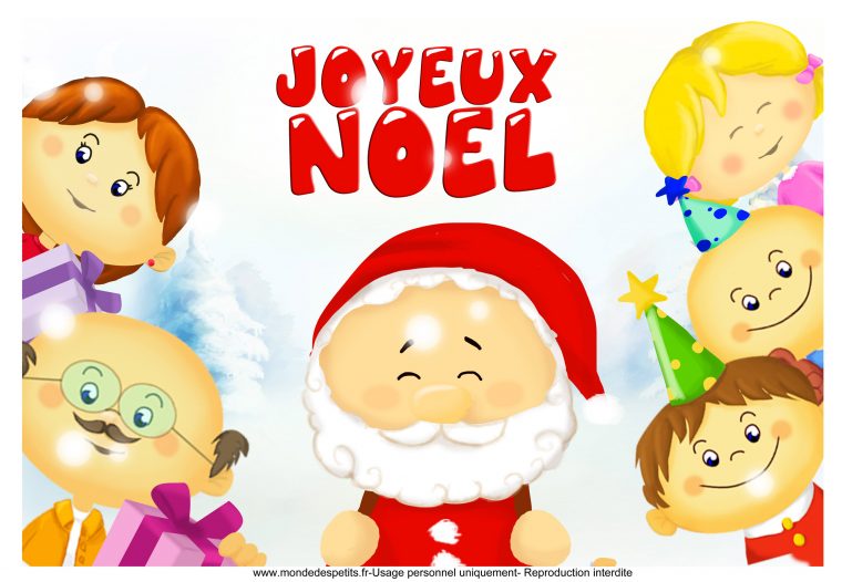 Monde Des Petits – Par Thème avec Carte Joyeux Noel À Imprimer