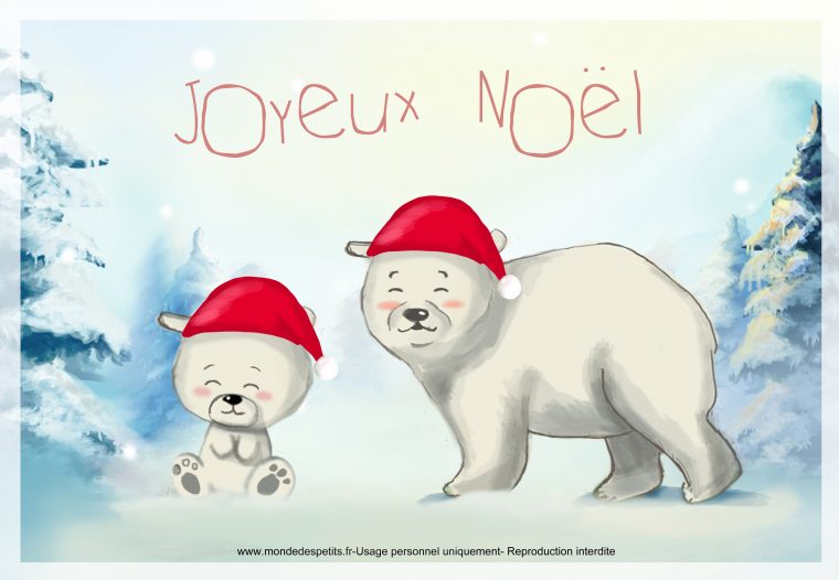 Monde Des Petits – Par Thème encequiconcerne Carte Joyeux Noel À Imprimer