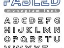 Monogram Logo Vecteur Police Design Alphabet Espace Négatif De Style  Linéaire. Abc Lettre Modèles De Logotype. Contour Caractères Creative à Modele Lettre Alphabet