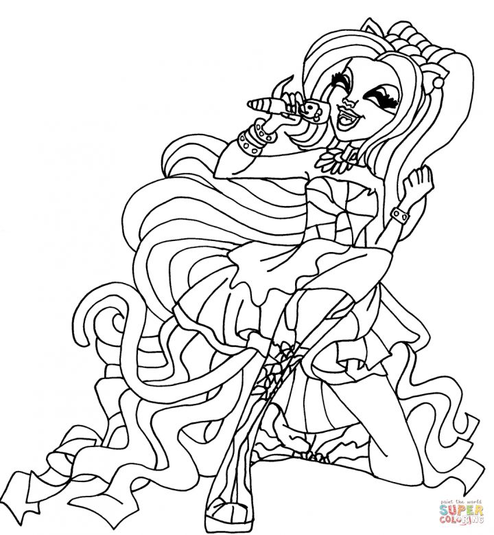 Monster High Coloring Pages Catty Noir serapportantà Image Monster High A Imprimer