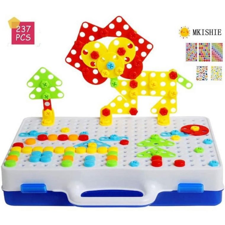 Mosaique Enfant Puzzle 3D Construction Enfant Jeu Montessori concernant Jeux Gratuit Pour Garçon 5 Ans