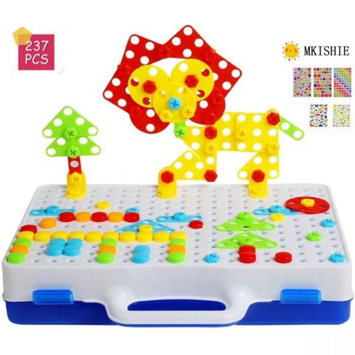 Mosaique Enfant Puzzle 3D Construction Enfant Jeu Montessori destiné Jeux Gratuit Pour Garçon De 5 Ans