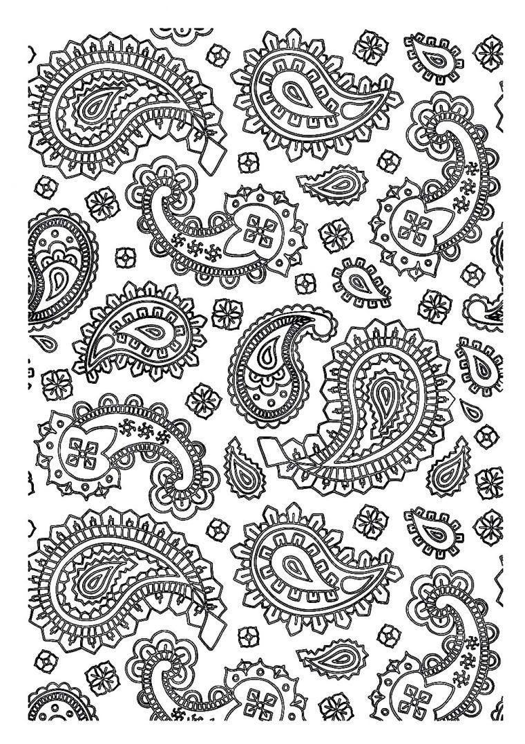 Motifs Paisley 5 – Orient Et 1001 Nuits – Coloriages pour Tous Les Coloriages Du Monde