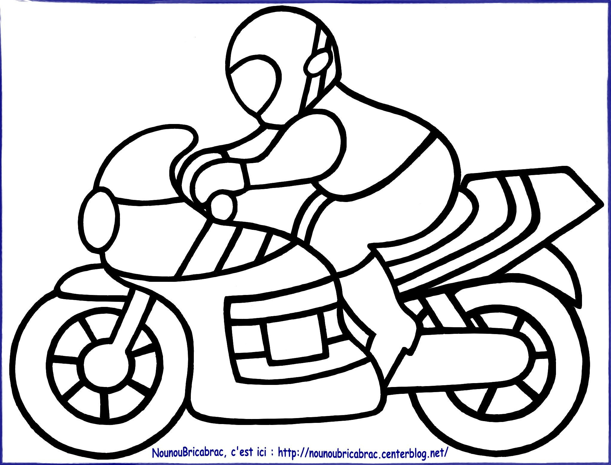 Moto À Colorier | Coloriage, Dessin Gratuit tout Dessin Pour Enfant À Colorier 