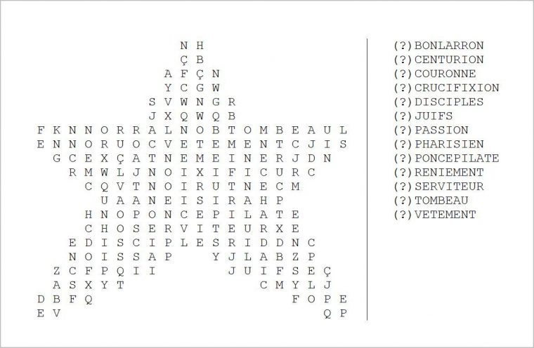 Mots Cachés Et Mots Fléchés Sur La Semaine Sainte, Le Carême à Mots Croisés Gratuits À Imprimer Cycle 3