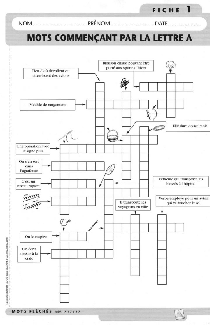 Mots Commençant Par La Lettrea destiné Réponse Mots Fléchés