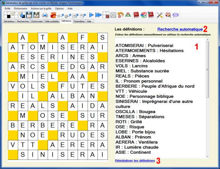 Mots Crois S Pro G N Rateur De Grilles De Mots Fl Ch S dedans Résultats Mots Croisés