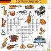 Mots Croisé Allemands, Jeu D'éducation Pour Des Enfants concernant Jeu Des Instruments De Musique