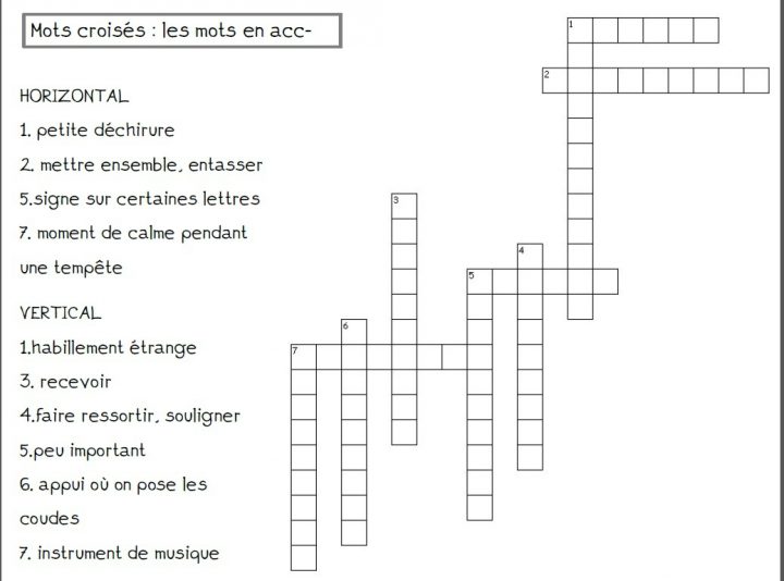 Mots Croisés – De Deux Choses L'une concernant Mot Croiser