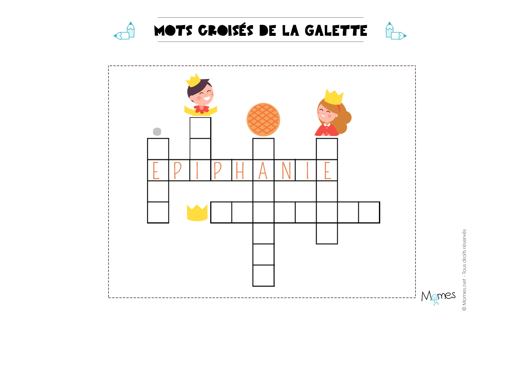 Mots Croisés De La Galette - Momes destiné Mots Croises Pour Enfants