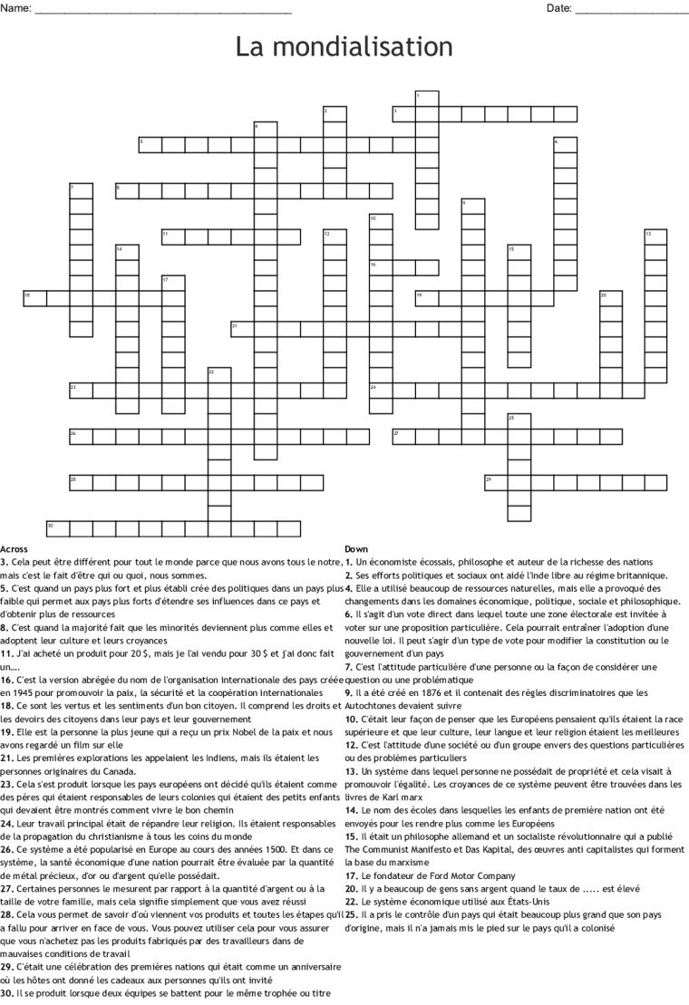 Mots Croisés De L'environnement. Crossword – Wordmint destiné Fabriquer Un Mot Croisé