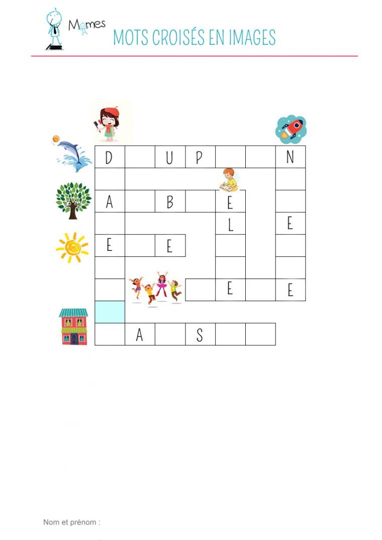 Mots Croisés Des Images – Momes intérieur Mots Croises Et Mots Fleches