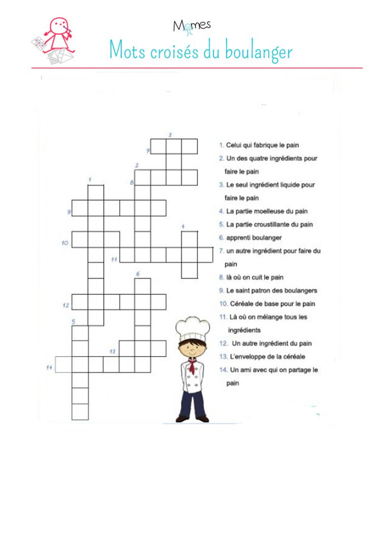 Mots Croisés Du Boulanger – Momes à Mots Croises Et Mots Fleches