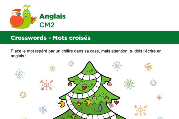 Mots Croisés En Anglais Sur Le Thème Des Cadeaux De Noël avec Mots Croisés Noel