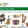 Mots Croisés En Anglais Sur Le Thème Des Instruments De Musique serapportantà Mots Fleches Cm1 Imprimer