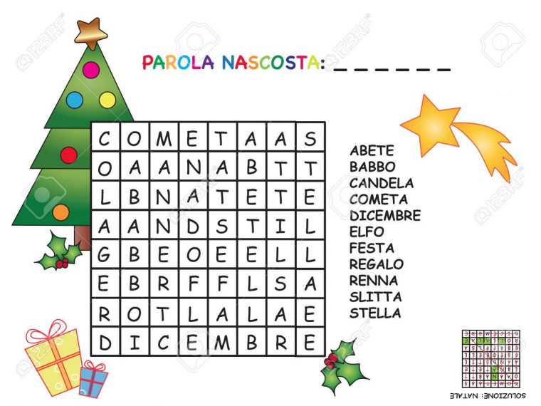 Mots Croisés En Italien Pour Noël avec Mots Croisés Faciles À Imprimer