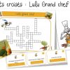 Mots Croisés : Lulu Grand Chef | Bout De Gomme avec Mot Croisé Cp