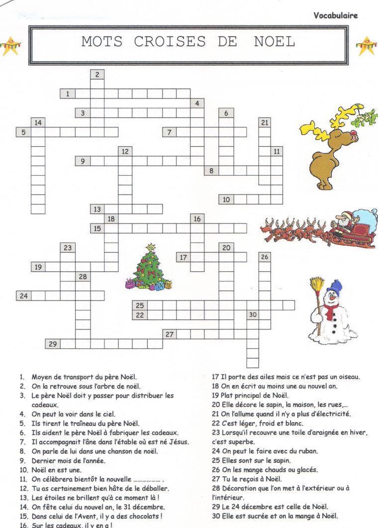 Mots Croisés, Mots Cachés Sur Noel | Mots Croisés, Noel Et destiné Mots Croisés Noel