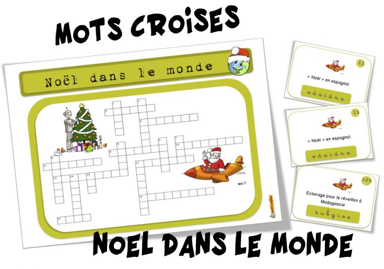 Mots Croisés : Noël Dans Le Monde | Bout De Gomme avec Mots Croisés Noel