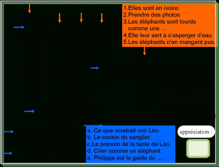 Mots Croisés Son [F] /ph, Léo Et Léa L46 – Cp Écolement Léo avec Mots Croises Ca