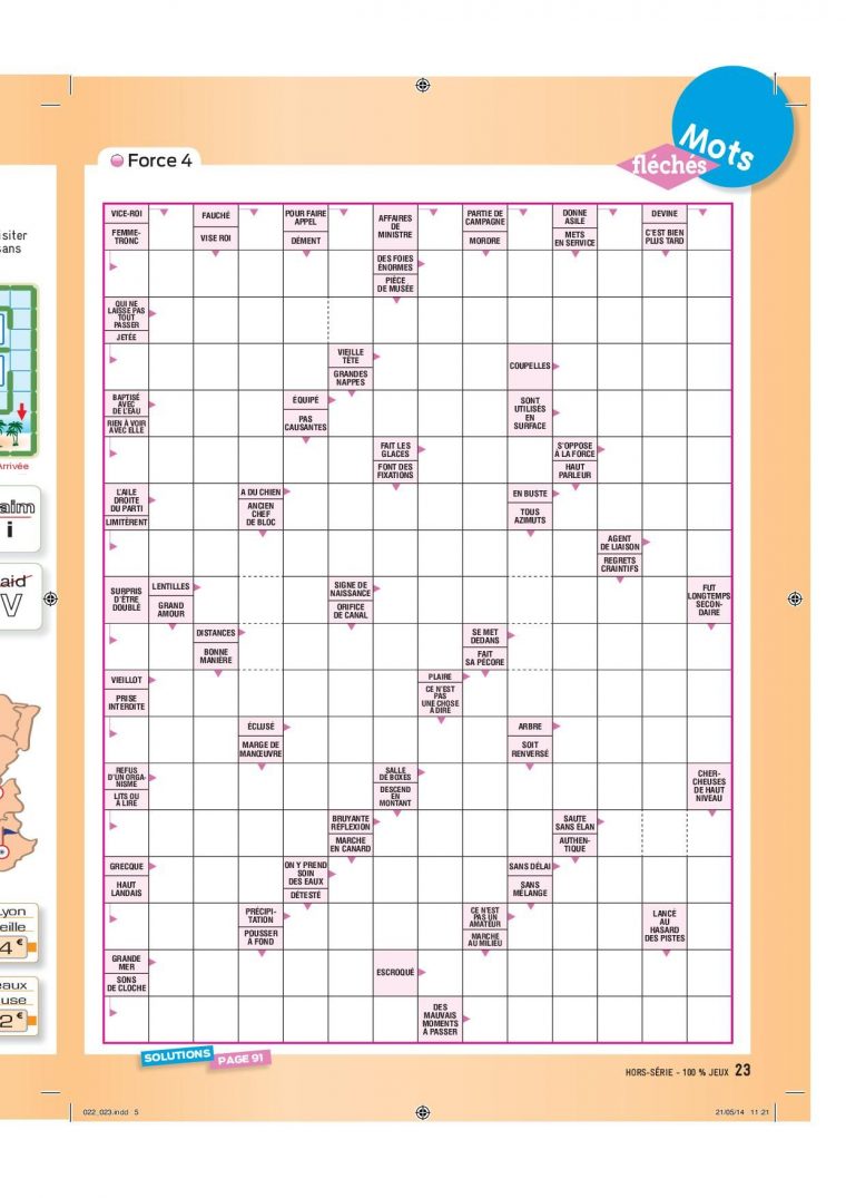 Mots Fléchés Force 4 (C) Rci-Jeux | Jeux De Chiffres, Jeux tout Jouer Aux Mots Fléchés