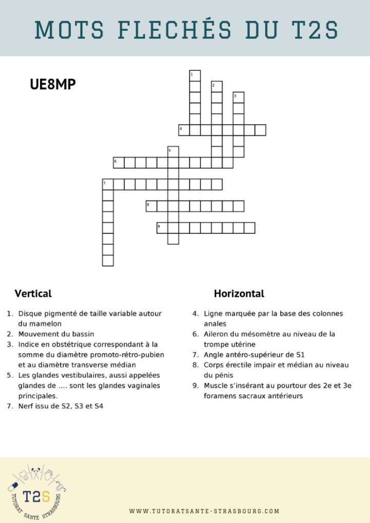 Mots Fléchés N°5 – 2019 – Tutorat Santé Strasbourg avec Mots Fléchés En Ligne