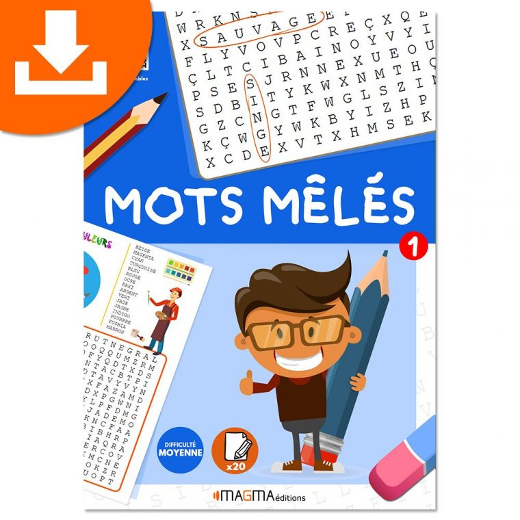 Mots Mêlés 1 Niveau Moyen Magma Éditions – Produit Téléchargeable encequiconcerne Mots Mêlés Cm2