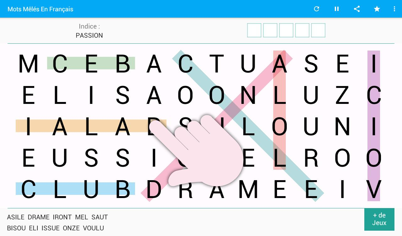 Mots Mêlés Français Gratuits Pour Android - Téléchargez L&amp;#039;apk serapportantà Jeu De Mots Meles Gratuit En Francais 