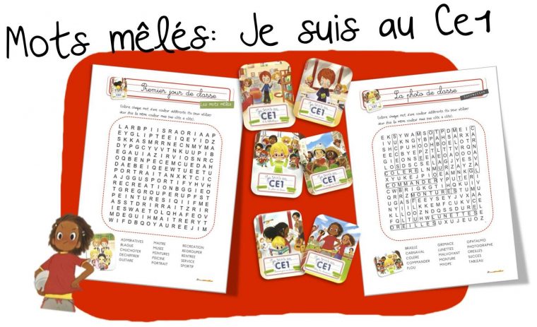 Mots Mêlés : Je Suis Au Ce1 | Bout De Gomme avec Mots Croisés Ce1 À Imprimer