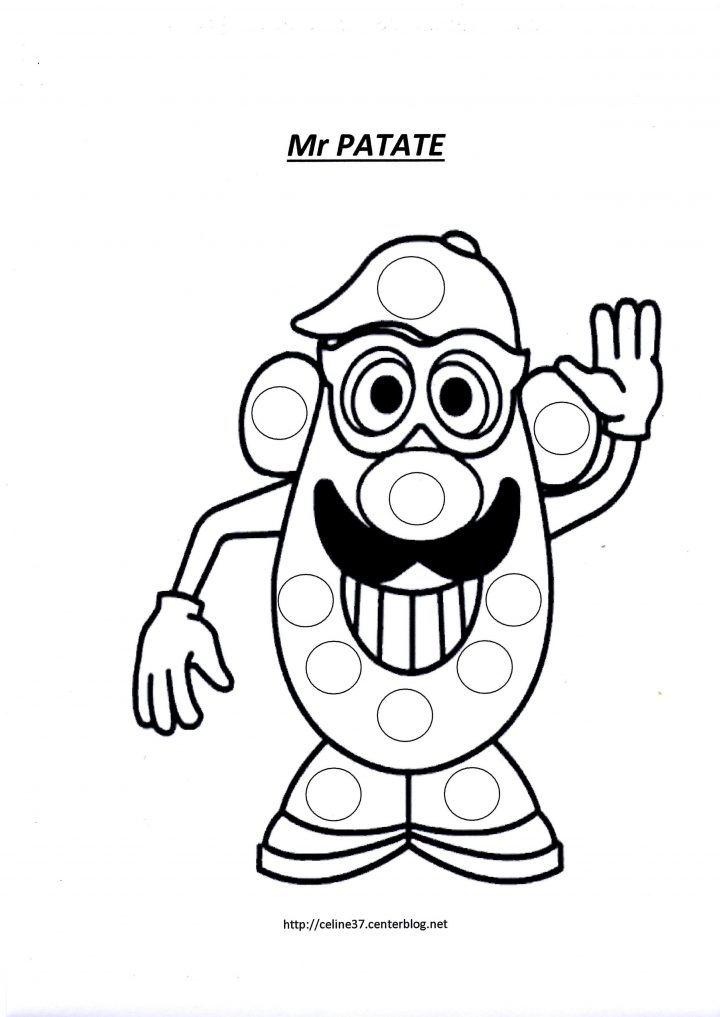 Mr Patate intérieur Coloriage Mr Patate